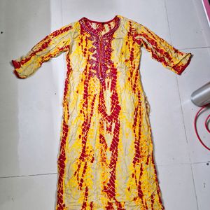 Long Tie-dye Kurta