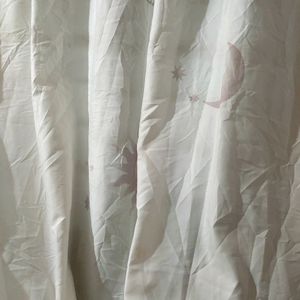 Imported Printed White Single Window Curtain