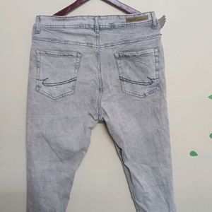 Acid Wash Grey Denim Pant (Men)