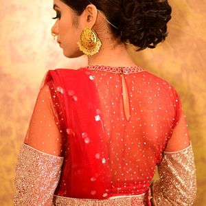 Cherry Red Lehenga Set