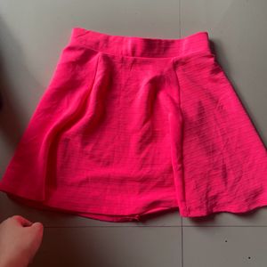 H&M SKIRT(fluorescent Pink Colour)