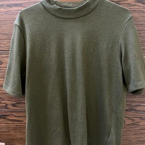 Bare Green High Neck Tshirt