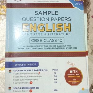 Sample Questions Paper English For Class 10