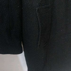 Women Black Colour Overcoat