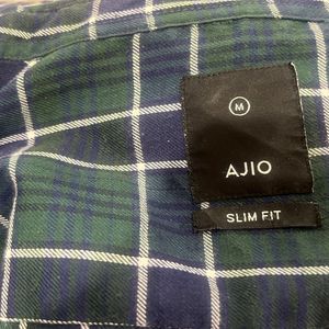 Checked Green Mens Shirt