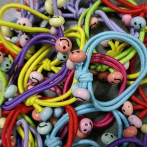 24 Pcs Colourful Smiley 😊 Rubber Bands