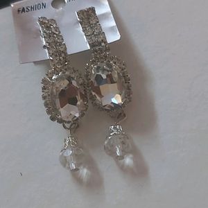 diamond necklace and earrings