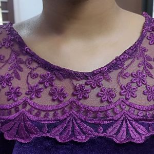 Purple A Line Frock