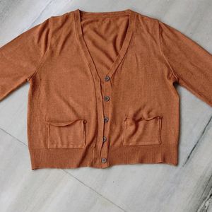 Rust Brown Cardigan