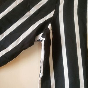 Black Stripped Shirt For Women