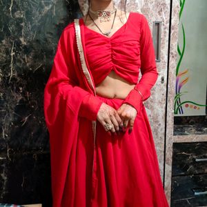 Red Lehenga