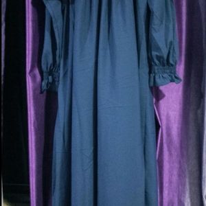 Blue Colour Elastic Sleeves Abaya, Totally New, Lo