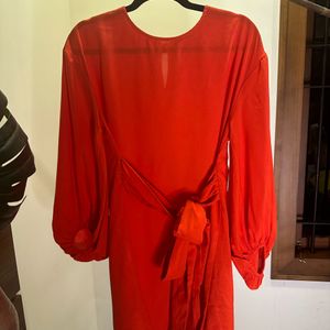 Orangish Red Dress