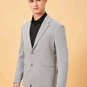 Byford By Pantaloons Grey Slim Fit Blazers