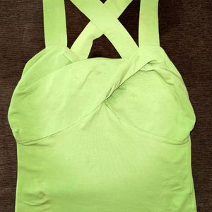 Green Cross Back Party Top