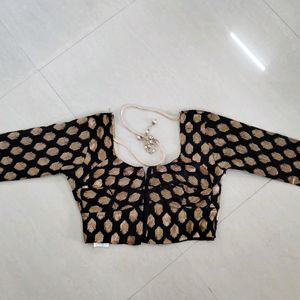 Black And Golden Design Blouse