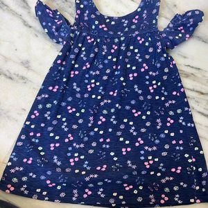 Navy Blue Flower Frock