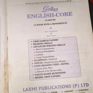 Golden English Core Class -12th