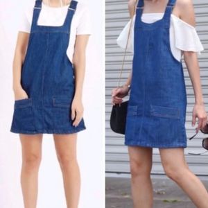 Denim Overall Mini Dress