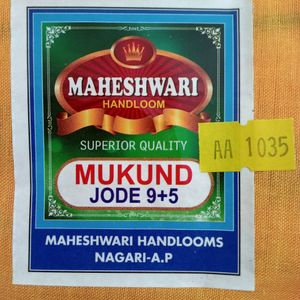 Maheshwari Handloom Pure Cotton Dhoti Jode