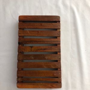 Brown Wooden Tray Set