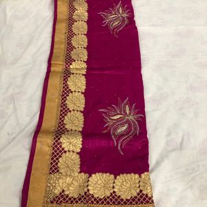 Cut Work Heavy Party Wear Saree