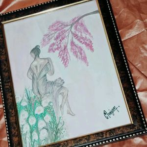 Girl Painting Frame