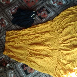 No Longer Needed Selling Black Top & Yellow Skirt