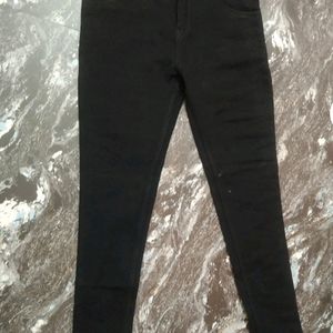 Black Highwaist Jeans I Wore It Only 2 To 3 Times Now I Gain My Weight So It Is Not Fit To Me