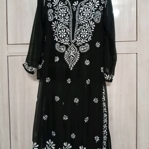 Premium Chickankari Handwork Kurta Set