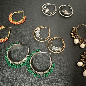 Stunning Earings Combo Of 5 Pcs Set