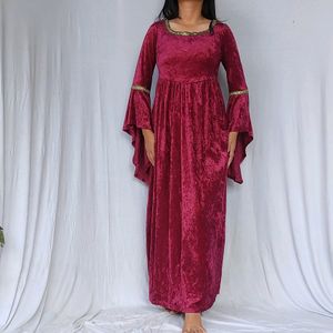 Velvet Gown Flared Sleeve 🤩