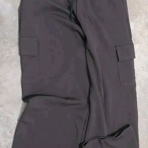 Cargo black pants for women