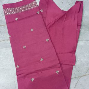 Roman Silk Dupatta Pant Set 💖 With Thread Work