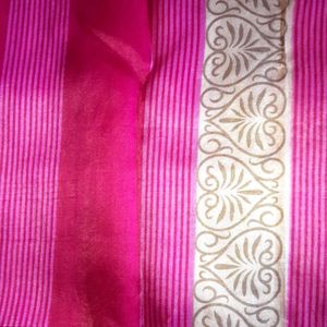 Silk Saree Without Blouse. 1 Time Used.