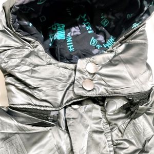 Zip Front Bomber Jacket With Detachable Hoodie