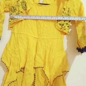 Beautiful Yellow Girls Dress