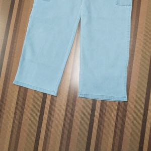 AS-50 Size 32 Cargo Straight Women Denim Jeans