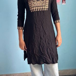 Black College And Office Kurta