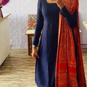 Navy blue kurti set