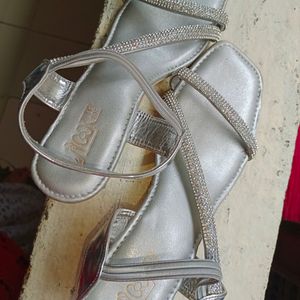 Silver Transparent Heel 2inch Diamond Strip