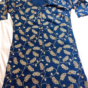 Cotton Golden Printed Kurta