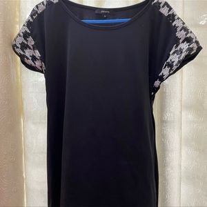 Madame black Sequin Shoulder Top