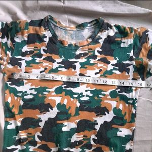 Military Camouflage Design Tees Women's Tshirt Top