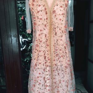 Net Embroidered Gown