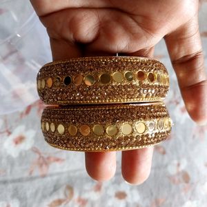 Golden Stone Bangles