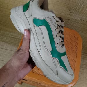 Men Colour Blocked Sneaker Beige & Green