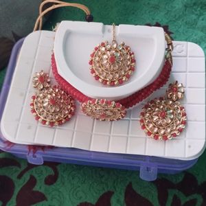Jewellery Set With Earrings And Tika Brand New