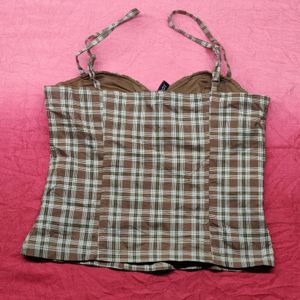 H&M Twill Bustier Top