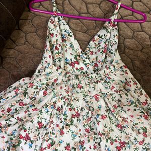 Korean White floral A line top